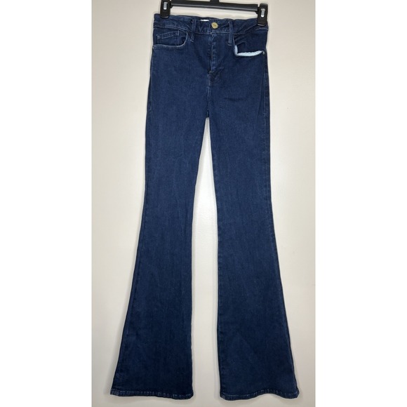 Frame Jeans Le One Flare Size‎ 1 Dark Denim 26x34 - Picture 1 of 4